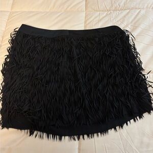 Elegant Black Feathered Skirt